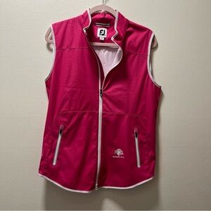 FootJoy Casual Athletic Chic Stylish Sporty Golf Vest, W, Sz M, Vibrant Pink